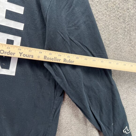 True Religion Shirt Mens XL Black Tee Crewneck Spell Out Print Extra Large Y2K - Picture 3 of 10